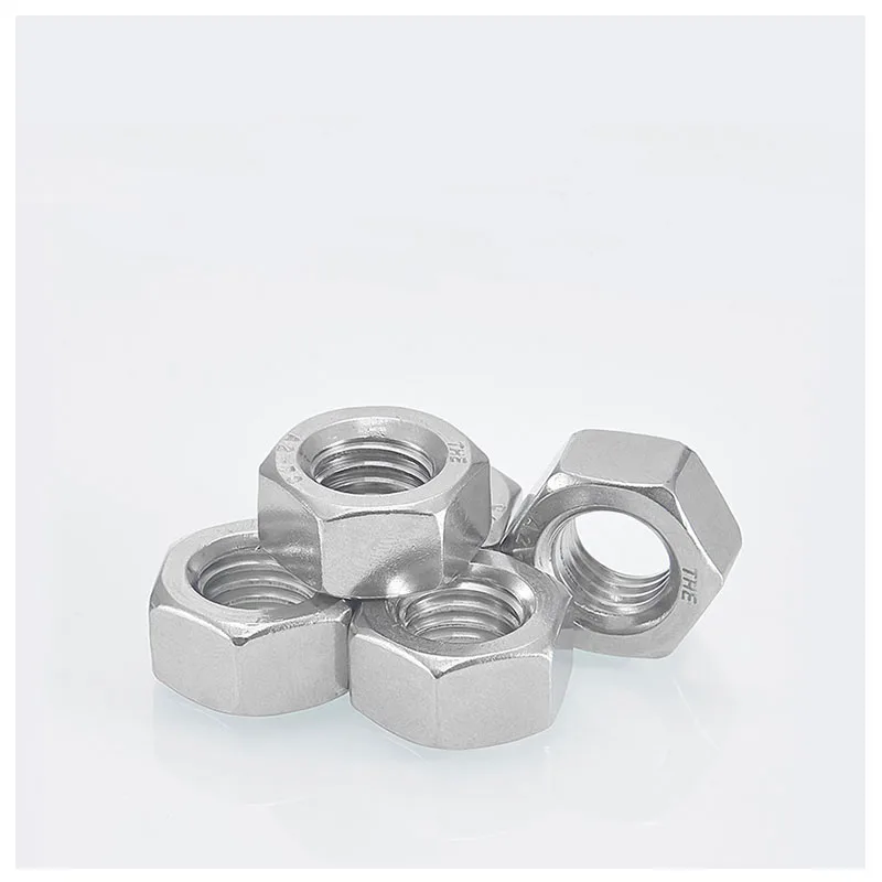 Manufacturer Wholesale Hex Nut Hexagon Nylon Stainless Steel M3 M4 M5 Customizable DIN934 Nut