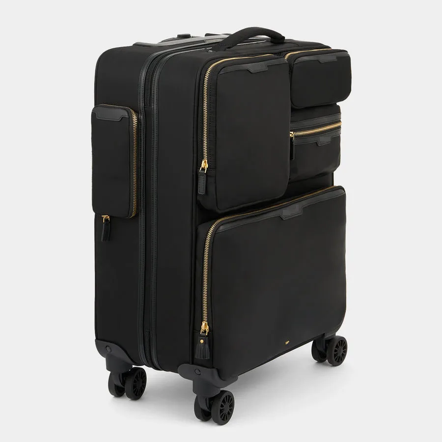 Custom Soft Nylon Luxury Carry-On Suitcases with Zipper Closure for Daily Life and Airplane Travel