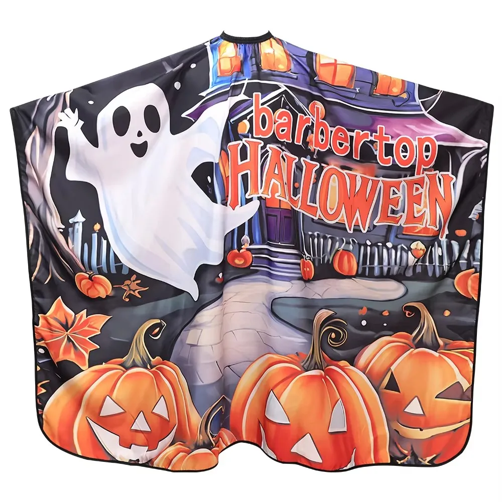 Halloween  festival barber cape soft material use for hair cutting salon with pattern