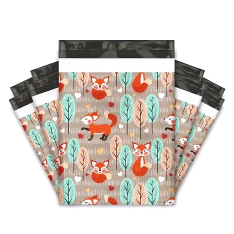 Strong Viscous Custom color print logo postage poly mailer express shipping delivery courier pouch mailing bag for clothes