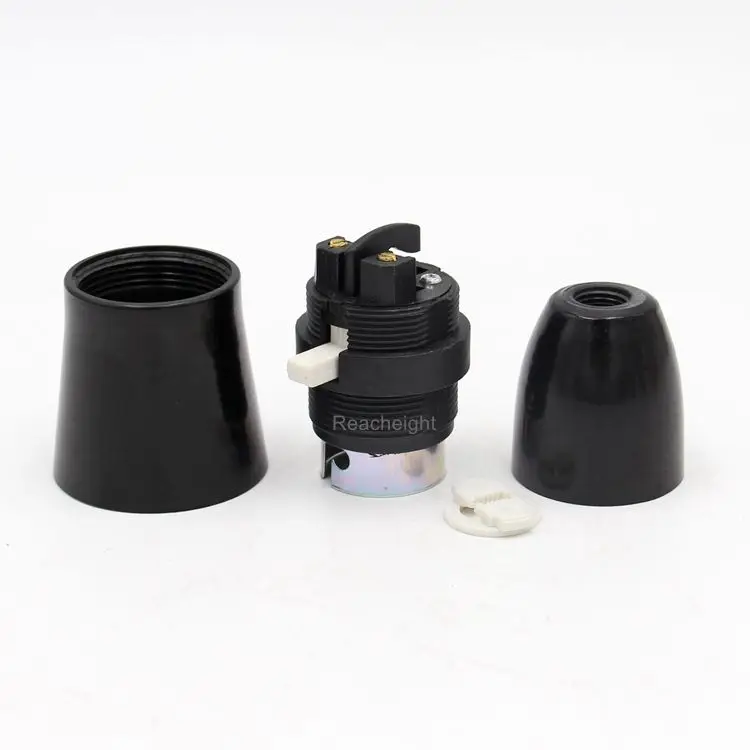 Black White Switched B22/Bc T1 House Hold Lamp Holder