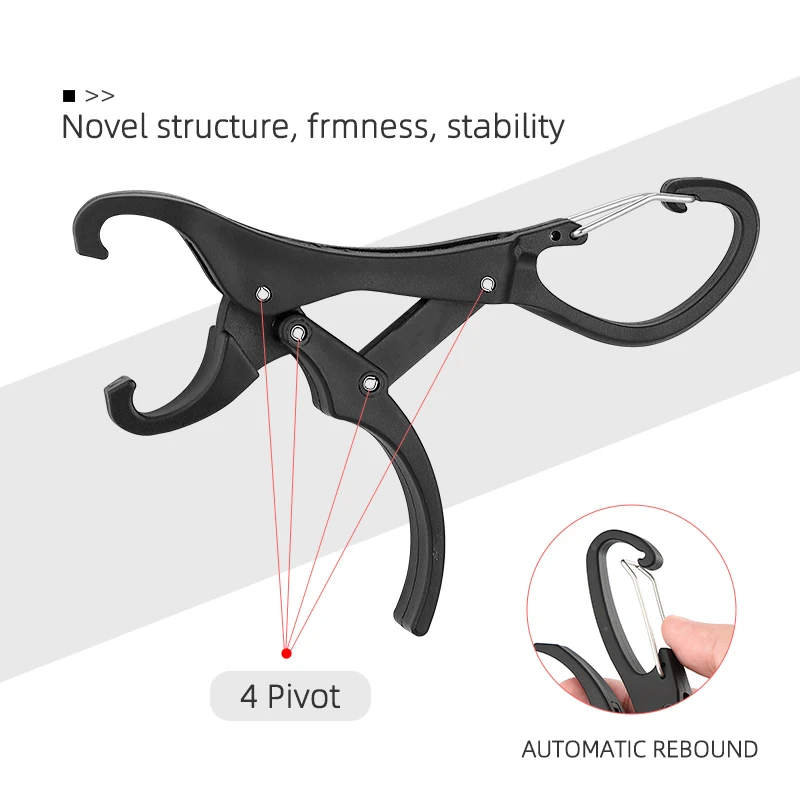 Custom Multi-function Fishing Lip Grips Popular Design Handle Nylon Glass Fiber Plastic Catch Floating Fishing Lip Gripper