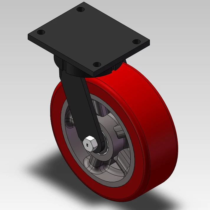 4 Tons cast iron polyurethane extra heavy duty super heavy duty caster wheel
