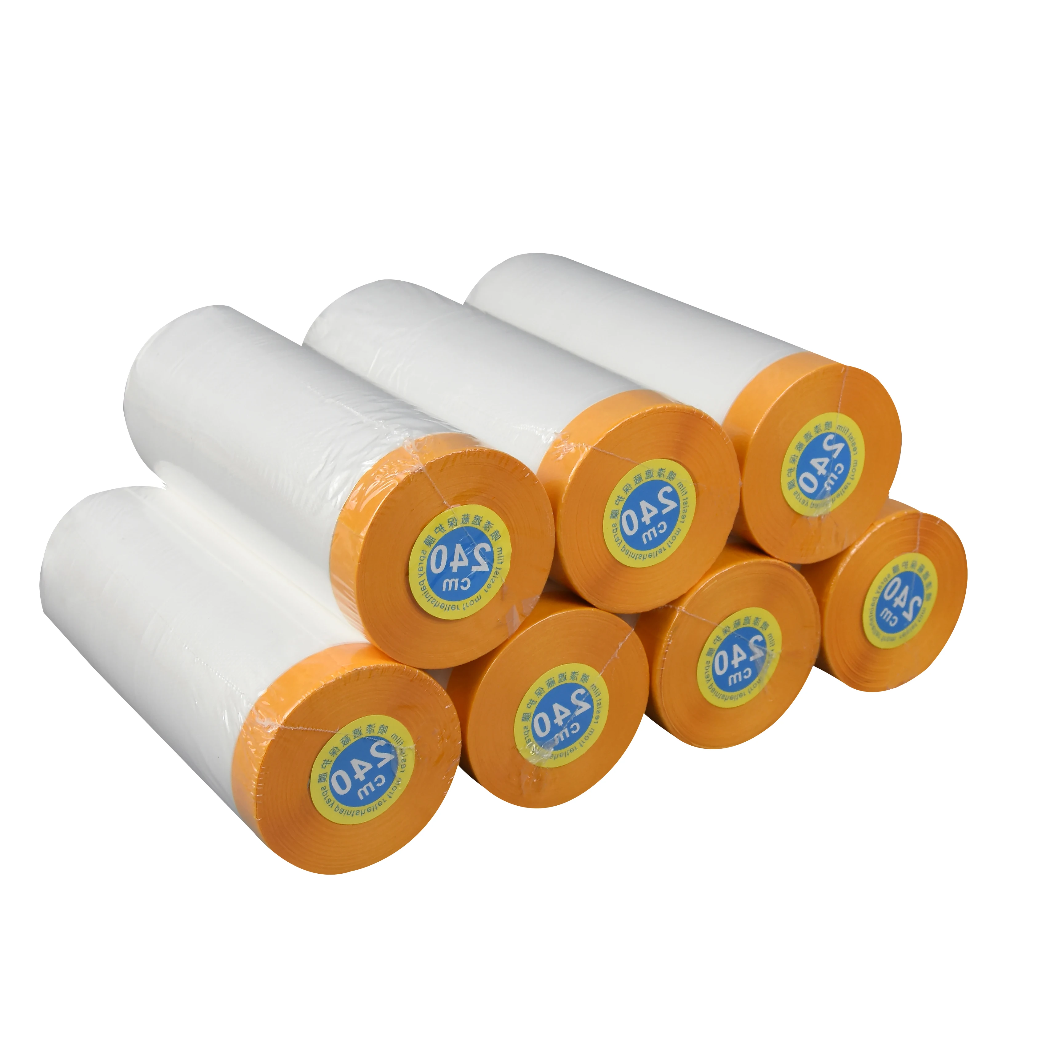 Pre taped masking film pe masking tape with cover film