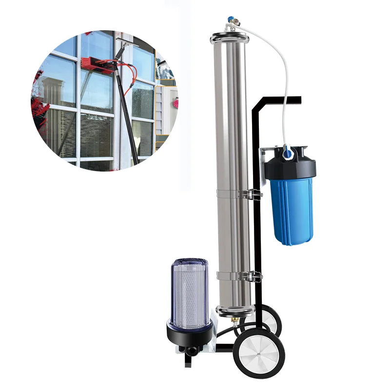 Portable RO DI Water Filter System Window Cleaning DI Deionized Spotless Water System For Washing Window Cleaning