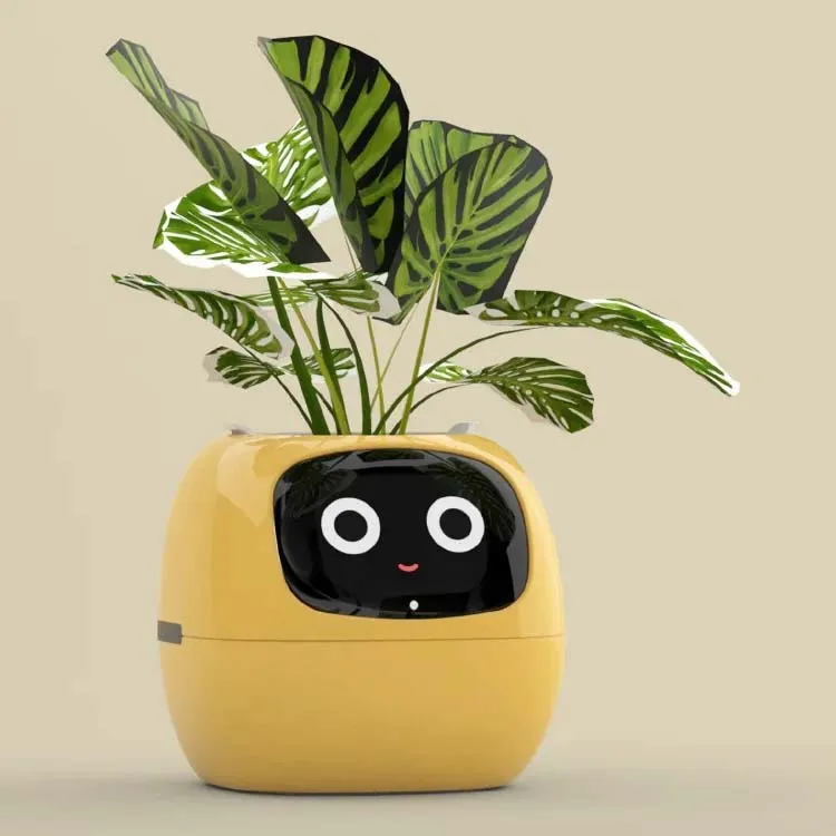 Smart Flower Pot AI Sensor Facial Interaction APP Digital Pet Emojis Plant Care Mini Smart Planter