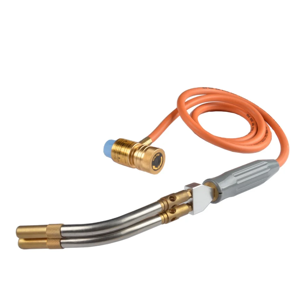 Professional MAPP Cartridge Cylinder Gas Brazing Soldering torch Welding Heating Application 1.5m hose CGA600 connection