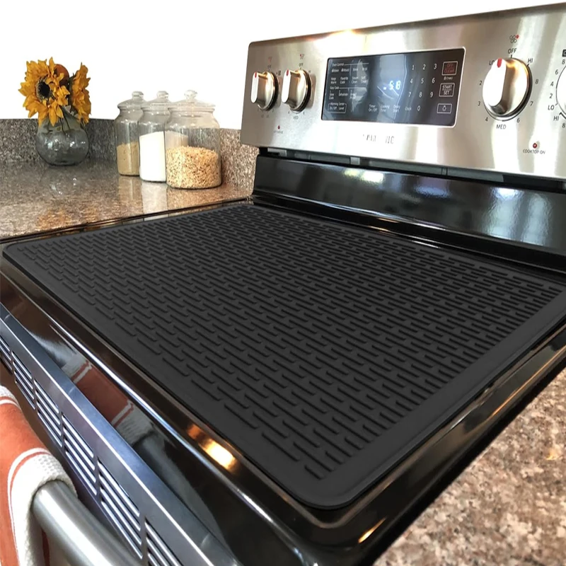 Stove Top Cover for Electric Stove Silicone Mat for Glass Top Stove Protector Dish Drying Mats For Kitchen Range Covers