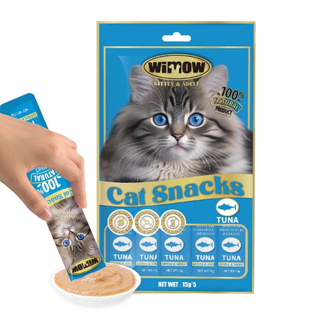 Hot Selling Pet Snacks Cat Wet Food Tuna Strips Natural High Nutrition Pets Wet Food Wholesaler