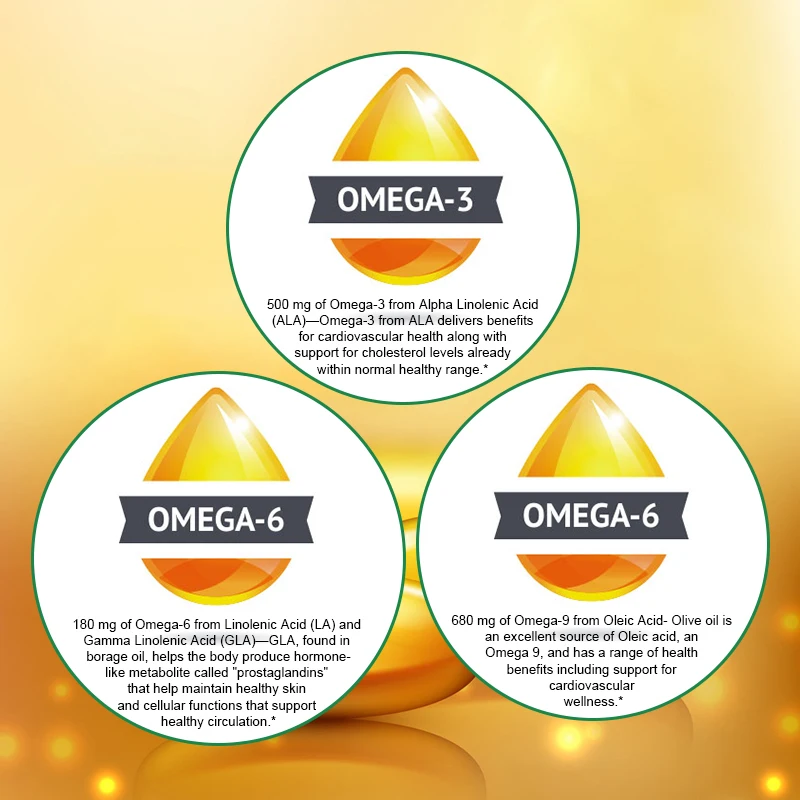 Factory Supply 30pcs OMEGA 3-6-9 Softgel Capsule