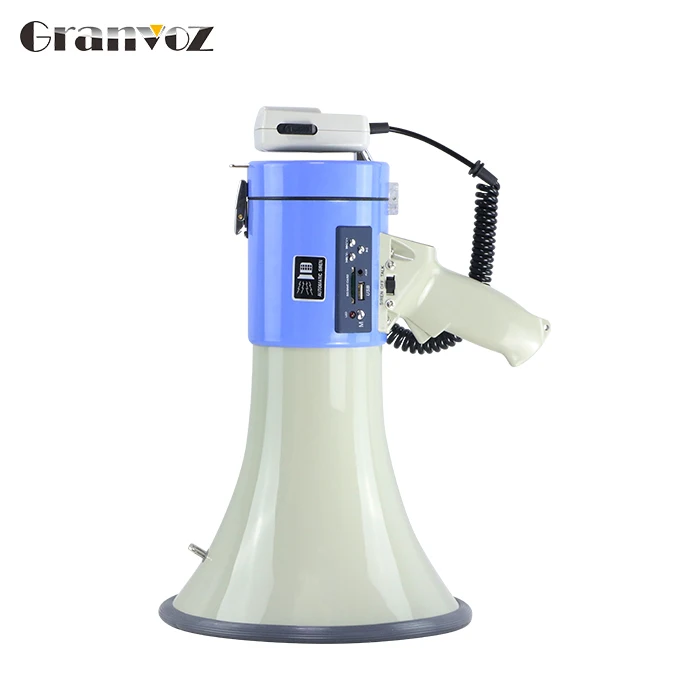 12V Recording Siren BT 50W Megaphone Battery Rechargeable Power Megaphone 50W