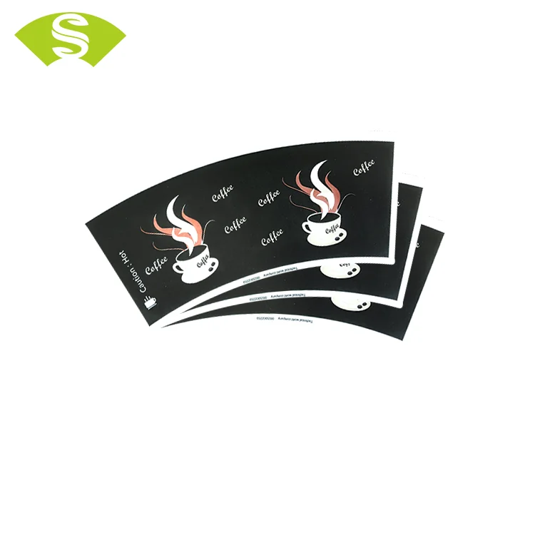 
high quality custom logo printed virgin pulp paper cup fan 