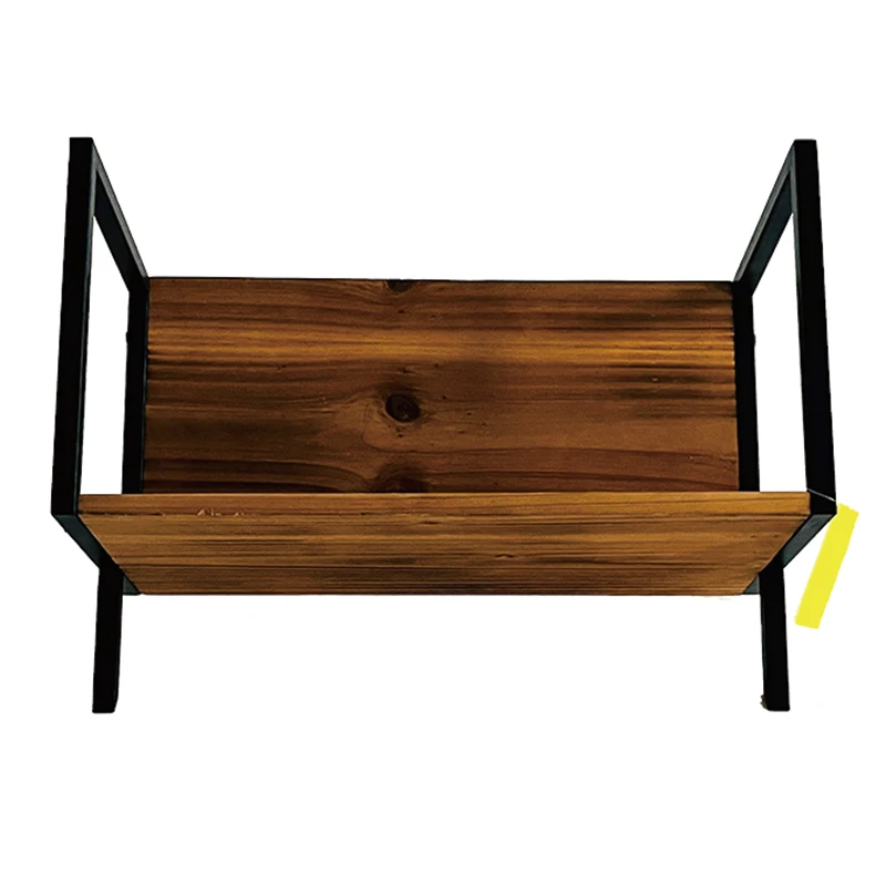 Modern Metal Leg Desktop Bookshelves Storage Rack Wood Tilting Bookcase For Books Magazines