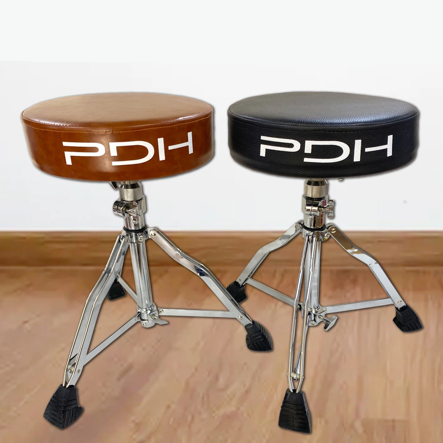 PDH Drum Throne ,Padded Drum Seat Portable Height Adjustable Drumming Stools with Anti-Slip Feet for Adults and Kids