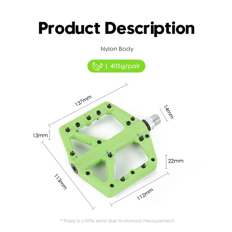 Pedal Drop Resistant Pedals spd Bicycle Mountain Bike Nylon Durable Widen Area Bicycle Platform Pedals for Bicycle