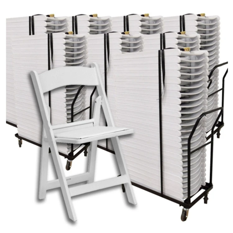 Wholesale Stackable Garden Wedding Event Padded Plastic White Resin Folding Chair Scandinavian Solid Wood Folding Chiavari Small