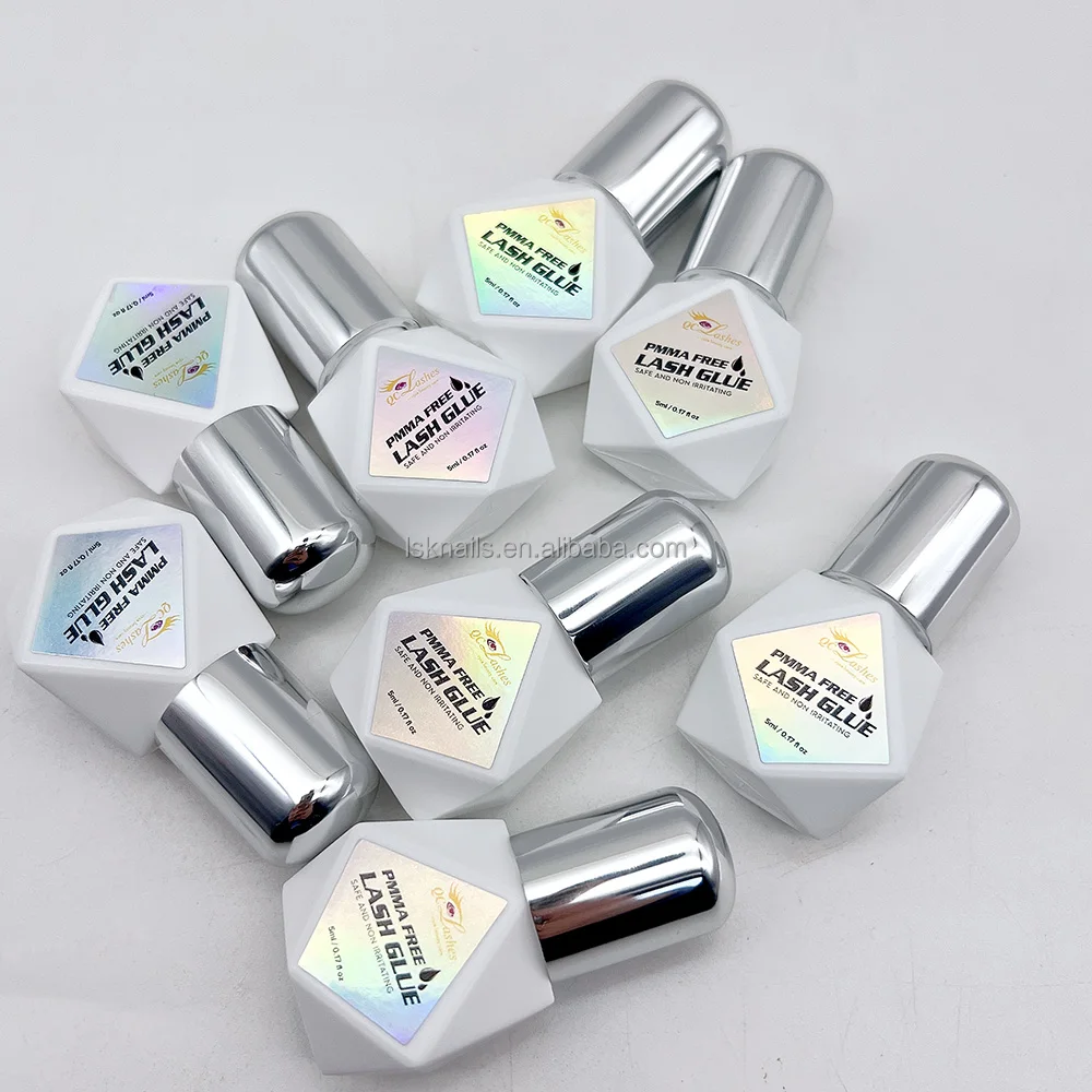 Private Logo Long Last 1S Drying Eyelash Extension Glue Adhesive PMMA Free Waterproof/Oil Proof LEDUV Lamp Glue Eyelashes Tools