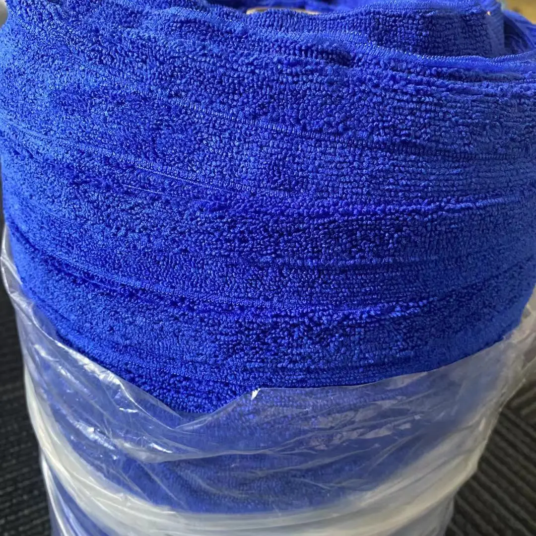 Manufacture custom floor cleaning mop refill strip rolls microfiber mop cloth strip