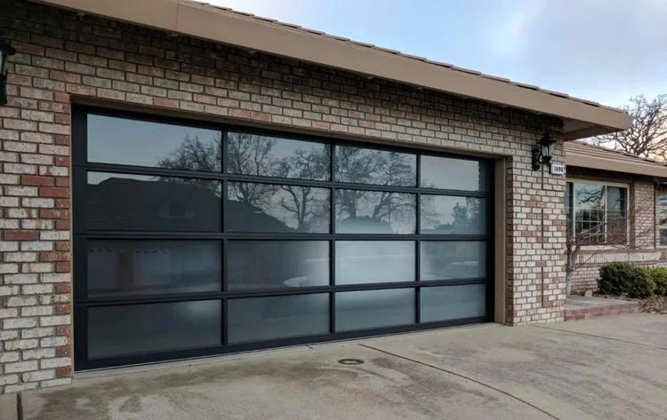 Panel Vertical Bifold Garage Doors Roller Motorized Automatic Glass Modern Rolling 3 Years for Motor; 10 Years for Door Finished
