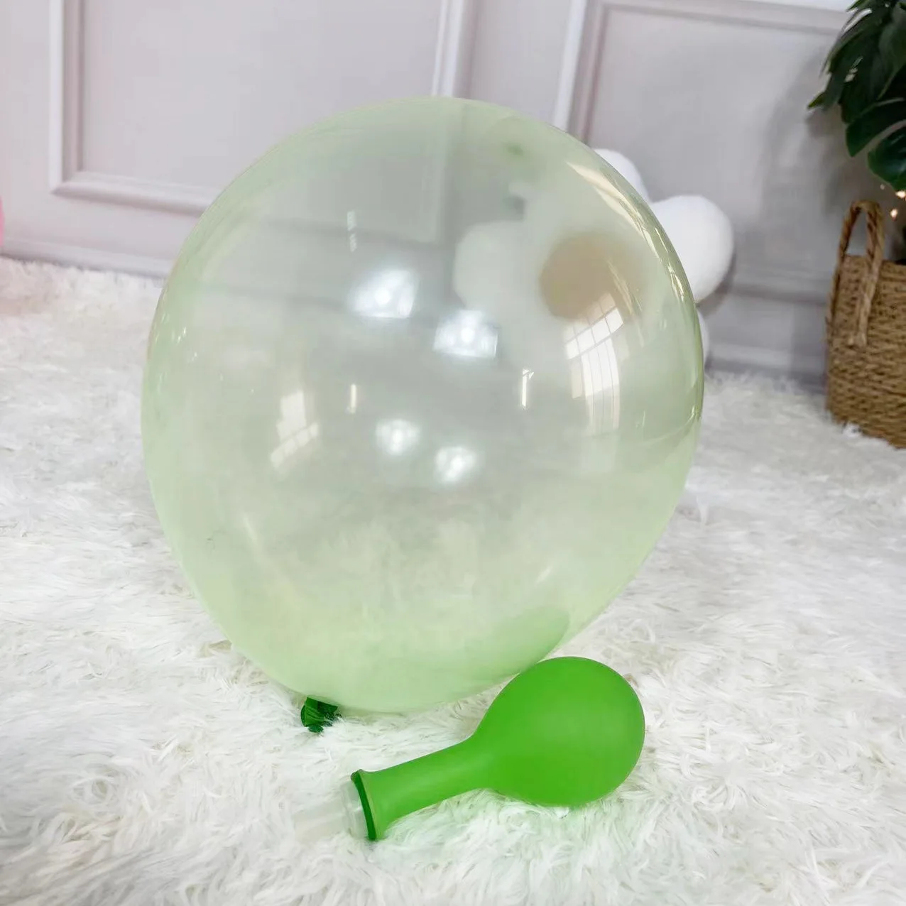 Neon party 10 12 inch transparent 7 color star heart round  bar disco decoration latex glow in the dark luminous balloons