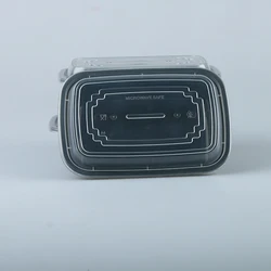 Food grade disposable packaging black bottom transparent cover plastic sushi packaging box wholesale rectangular packaging