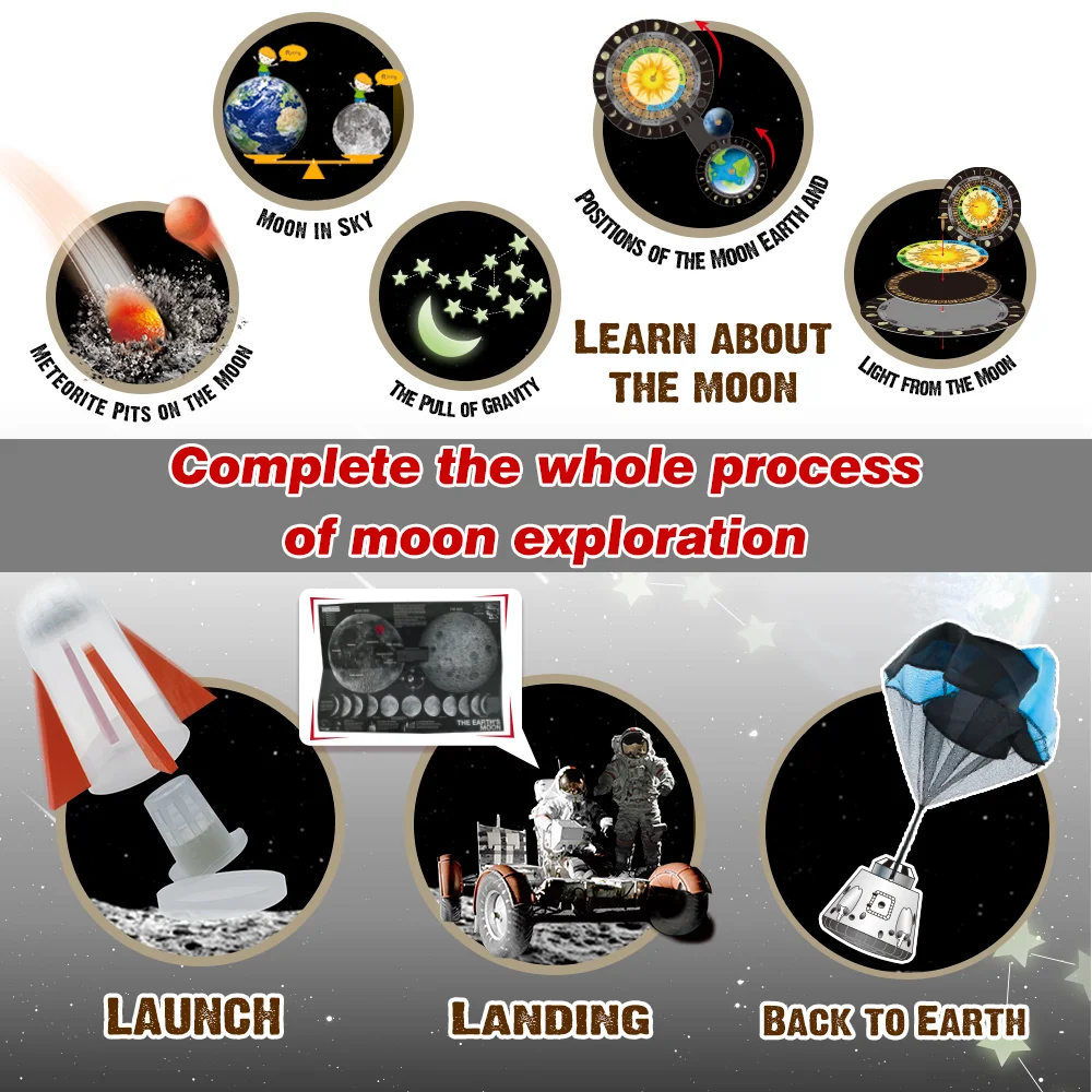 Big Bang Science Moon Landing Science DIY Craft Kit STEM Science Toys for Teens and Children Boys and Girls
