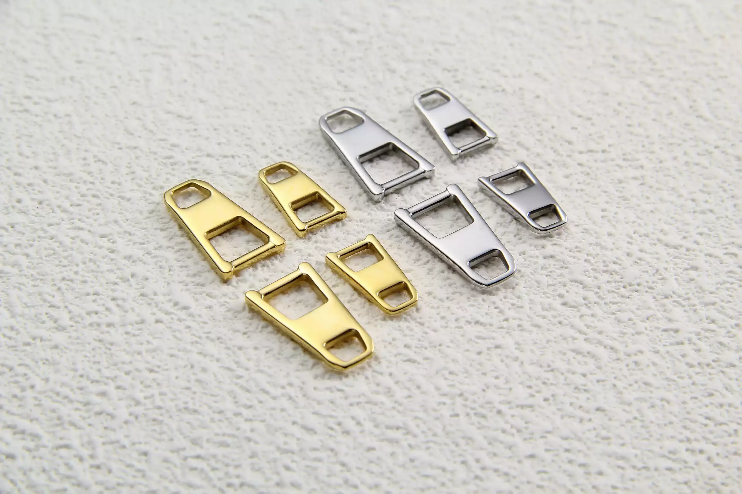 Carosung Stainless Steel Zipper Pull Replacement Metal Zipper Handle Mend Fixer Zipper Tab Repair Gold Metal Slider Pull Tab