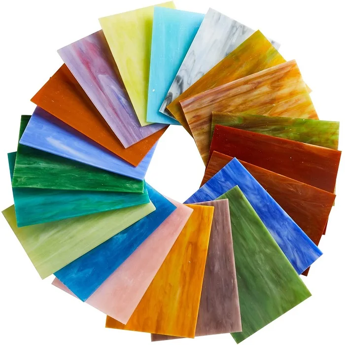 Wall arts Colorful stained glass sheet for stained glass hanging decoration and stained glass window decorations