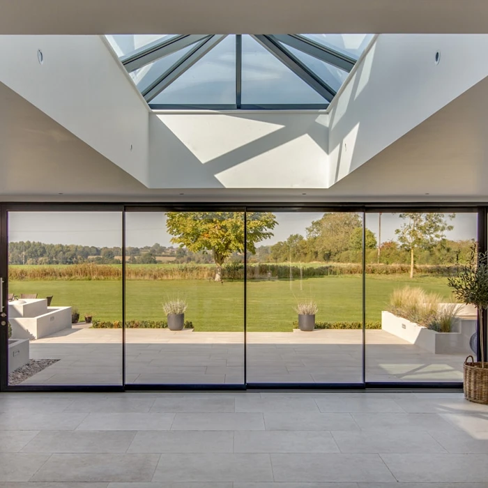 ZMR Thermal break Aluminum narrow sliding glass doors slim frame sliding door Ultra High Quality Sliding Door