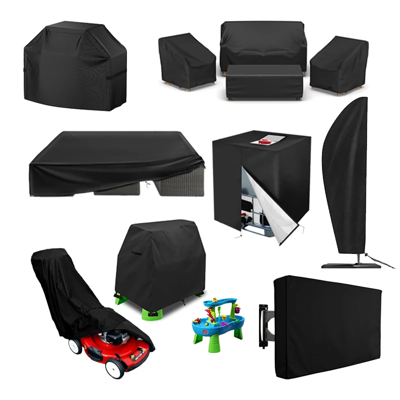 100% Polyester 600D 4 Seasons Outdoor Heavy Duty Waterproof Dustproof Outdoor Patio Furniture Cover