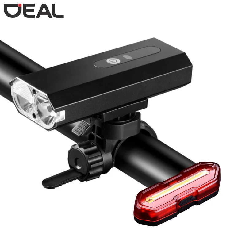 U-ideal Factory Best Quality High Bright Aluminum Rechargeable Bike Light Set With Front And Rear Lights