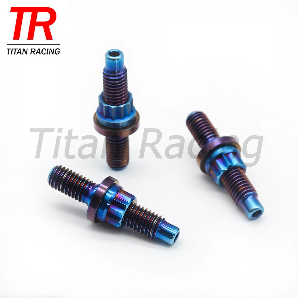 Titanium Manifold Stud Kit M8 M10 Car Exhaust Pipe GR5 TC4 Titanium Stud Sets Bolt
