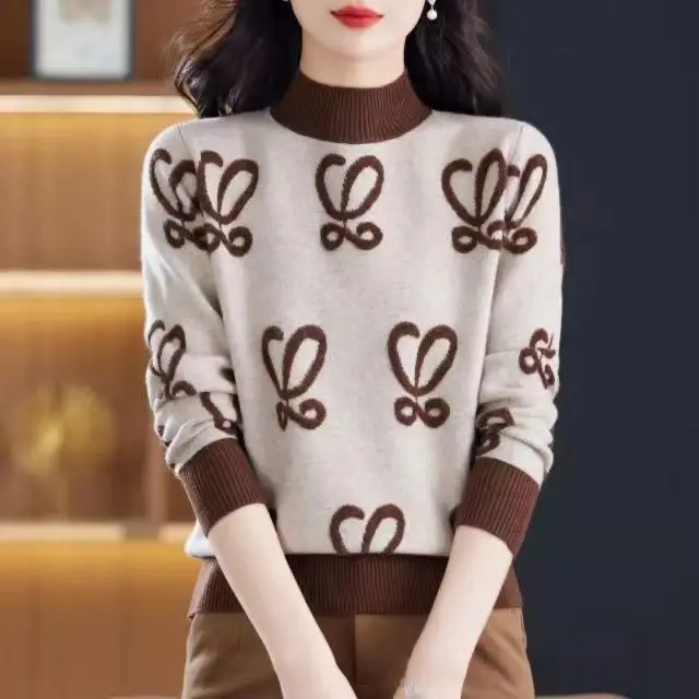 pullover Cozy winter long sleeve Fit Turtleneck Knit Sweater for Women