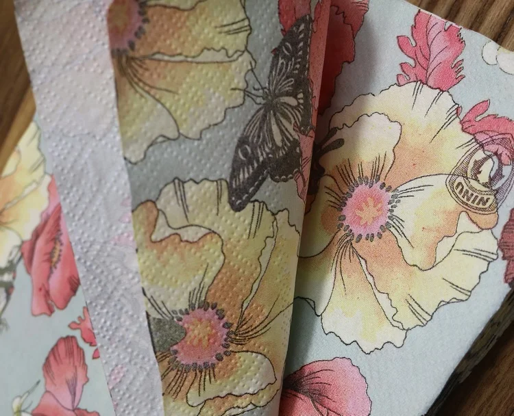  Декоративные бумажные декоративные салфетки для свадьбы с цветочным принтом