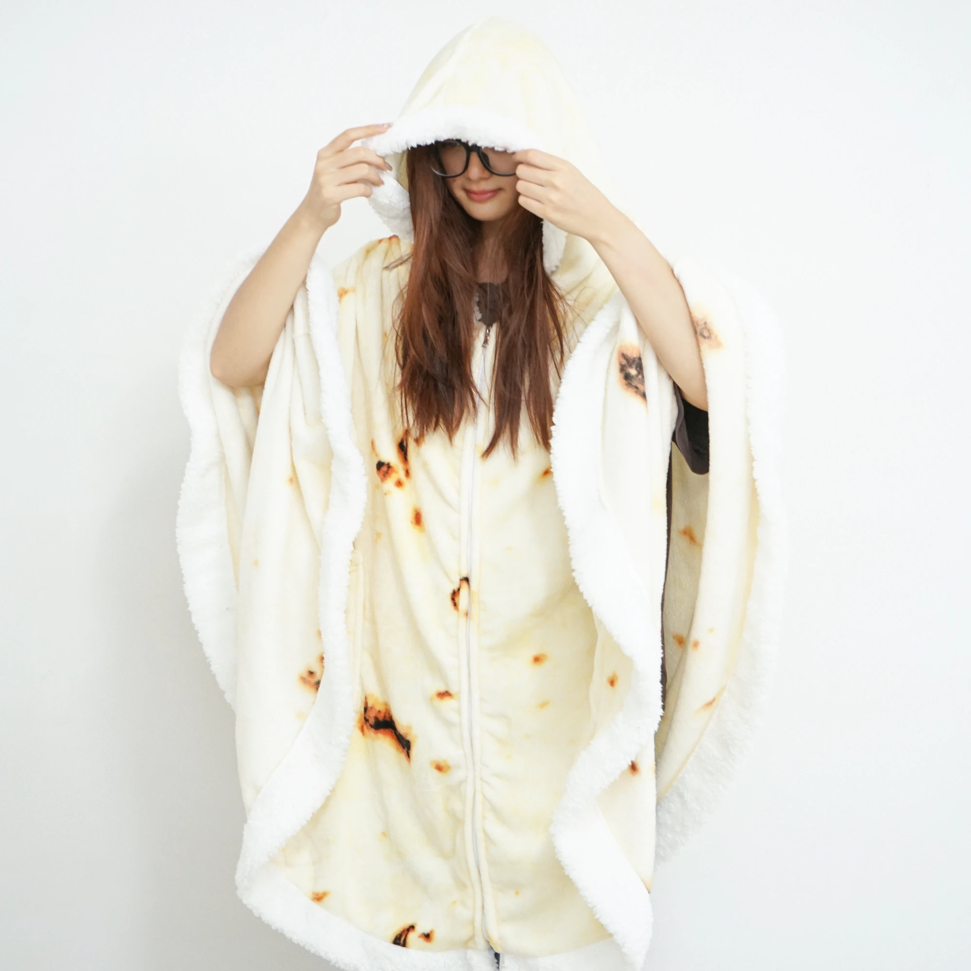 Wearable Blanket Shawl  burrito Throw Warm Poncho Soft Cold Watching TV Couch Sofa Chair Wrap Home Office School Travel