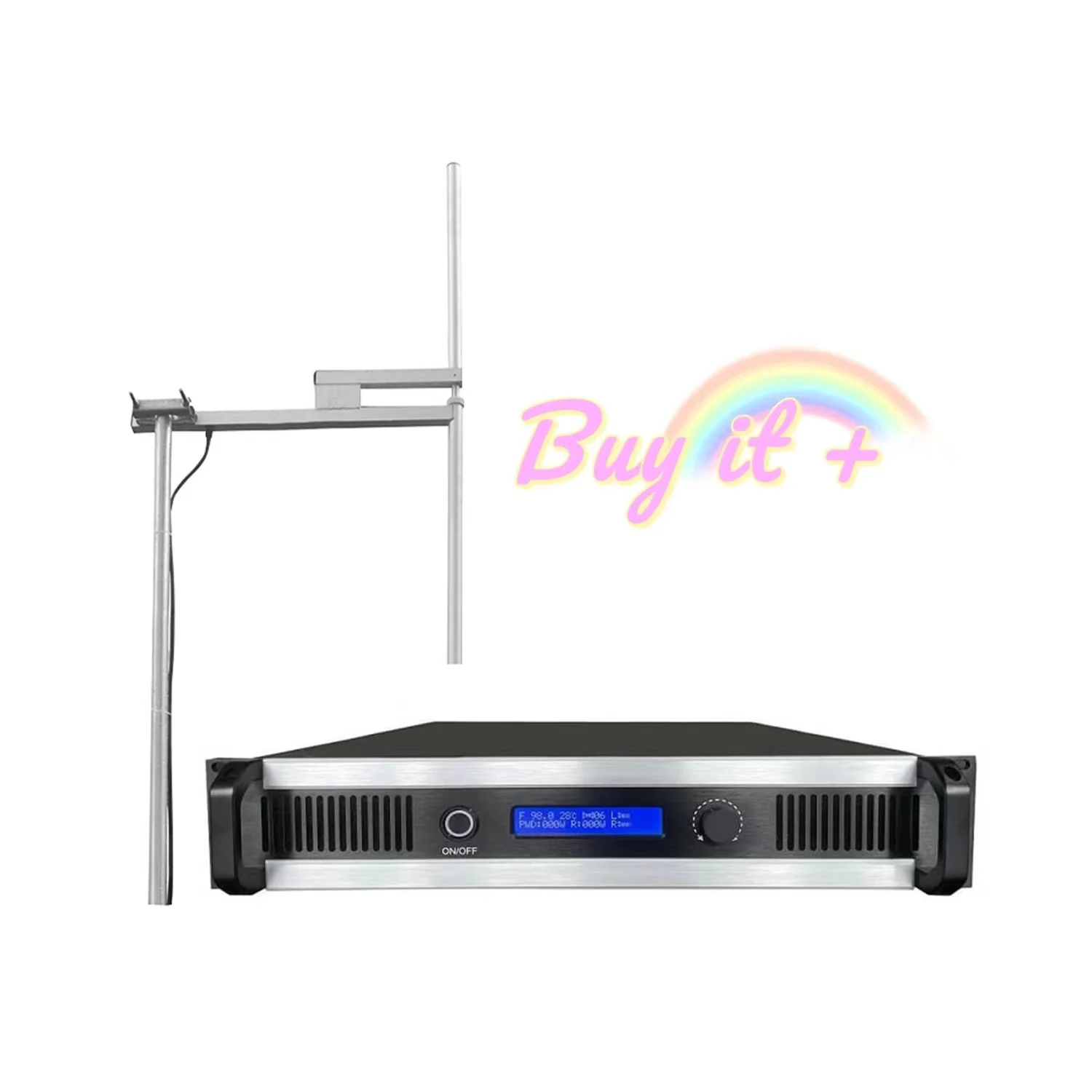 FM-передатчик 1200 Вт RS, радиопередатчик + 1-bay антенна для церкви, 87,5-108 МГц, вещание, LPFM радиостанция, сертификат Fcc