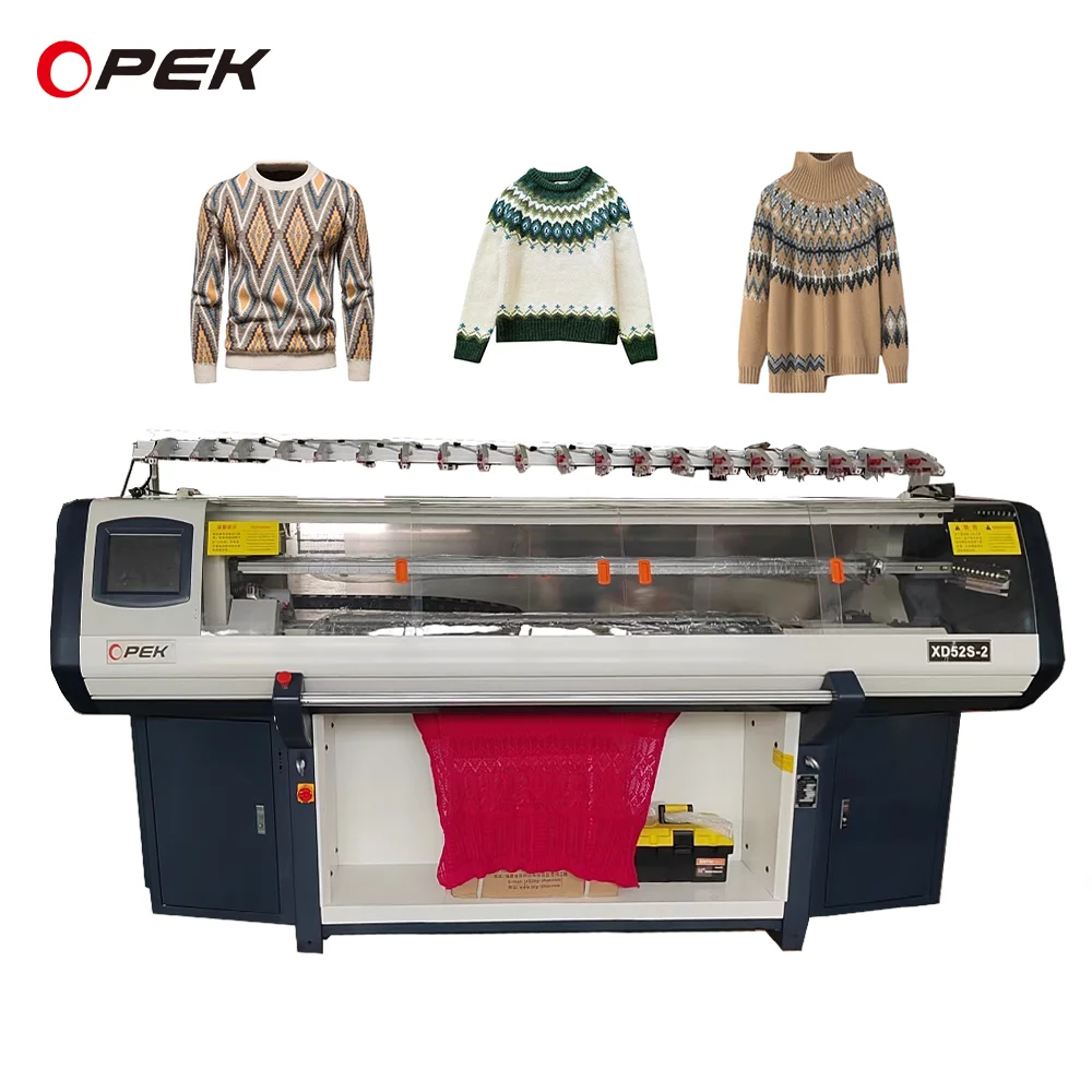Hot sale 2 system 52inch computer flat knitting machine