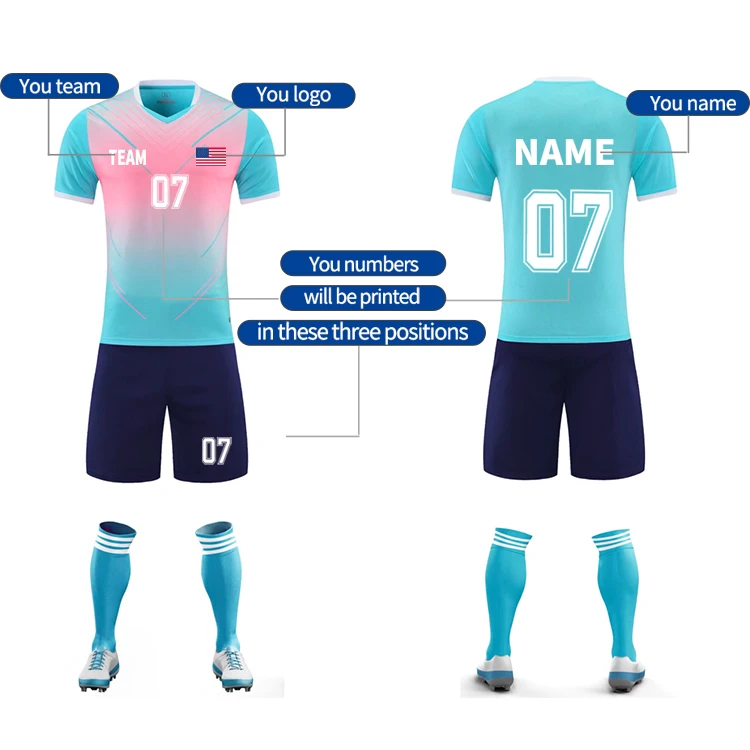 Factory Wholesale OEM service soccer wear team uniforms retro quick drying soccer jersey soccer jersey football shirts