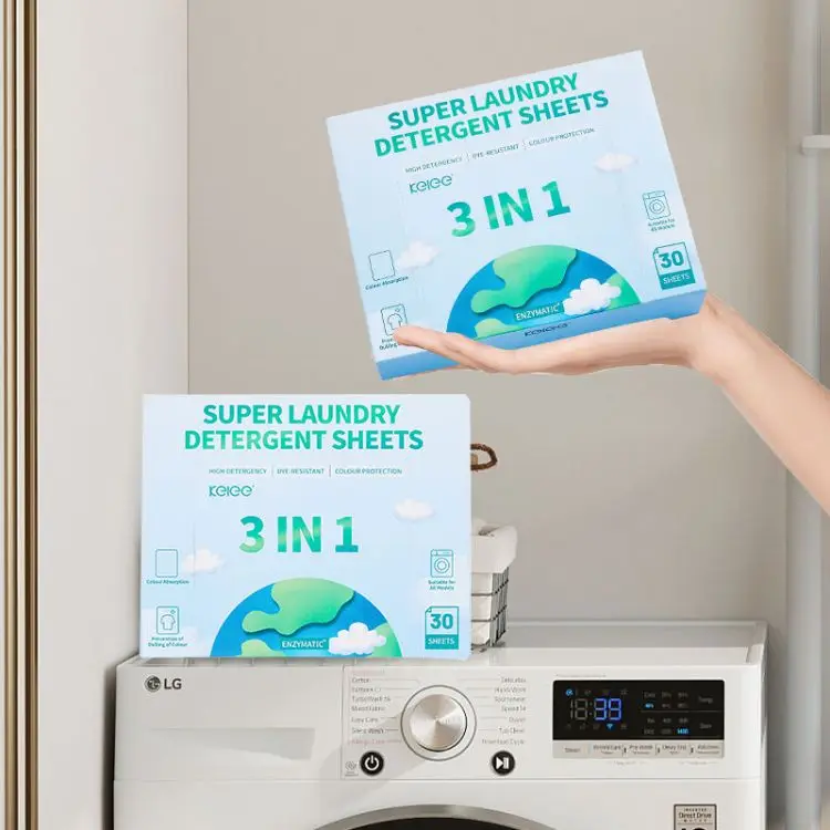 KELEE Biodegradable Laundry Detergent Sheet/Strips Eco Friendly Laundry Detergent Sheets Enzyme
