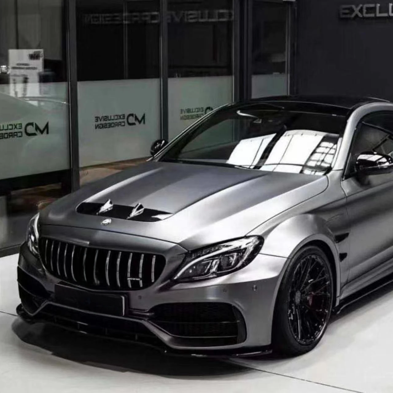 W205 C63/c class sedan /coupe PD style carbon/ FRP wide body kit for Mercedes 2015-on