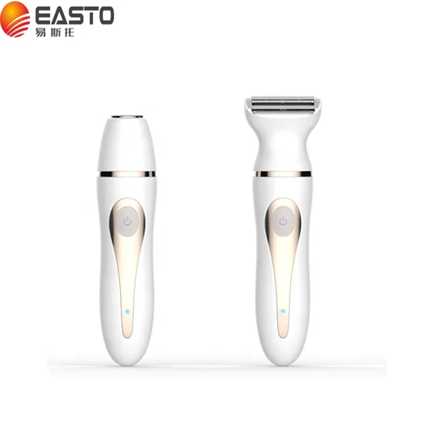 2 IN 1 Lady Trimmer Razor Body Hair Removal Bikini Shaver Facial Hair Trimmer Legs Underarm Hair Cutter IPX7
