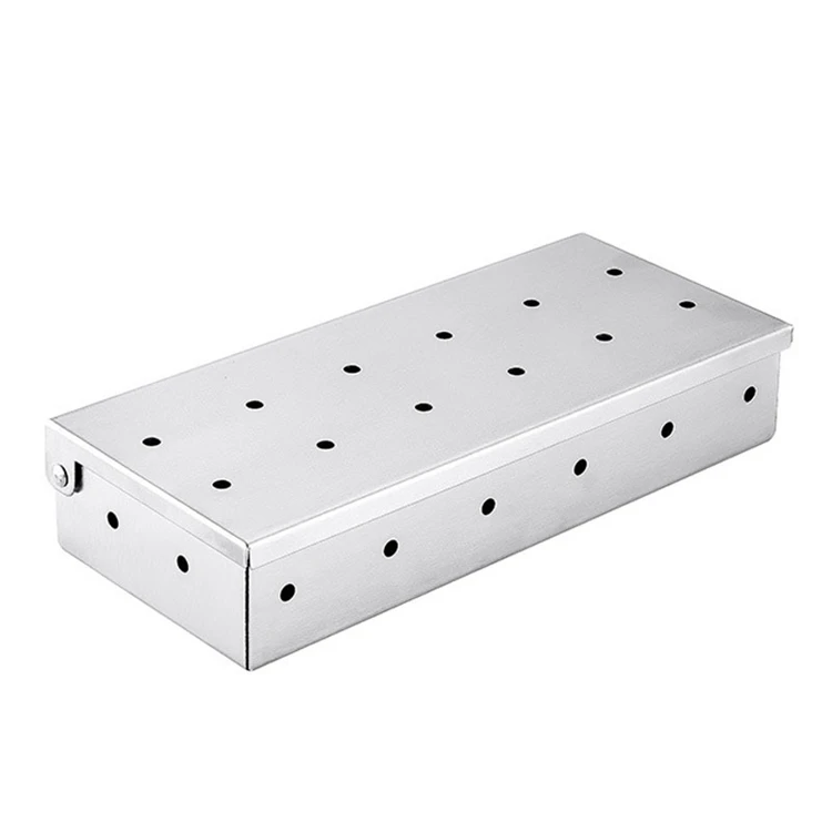 BBQ Accessories for Barbecue Wood Chips On Gas And Charcoal Grill Stainless Steel BBQ Smoker Box