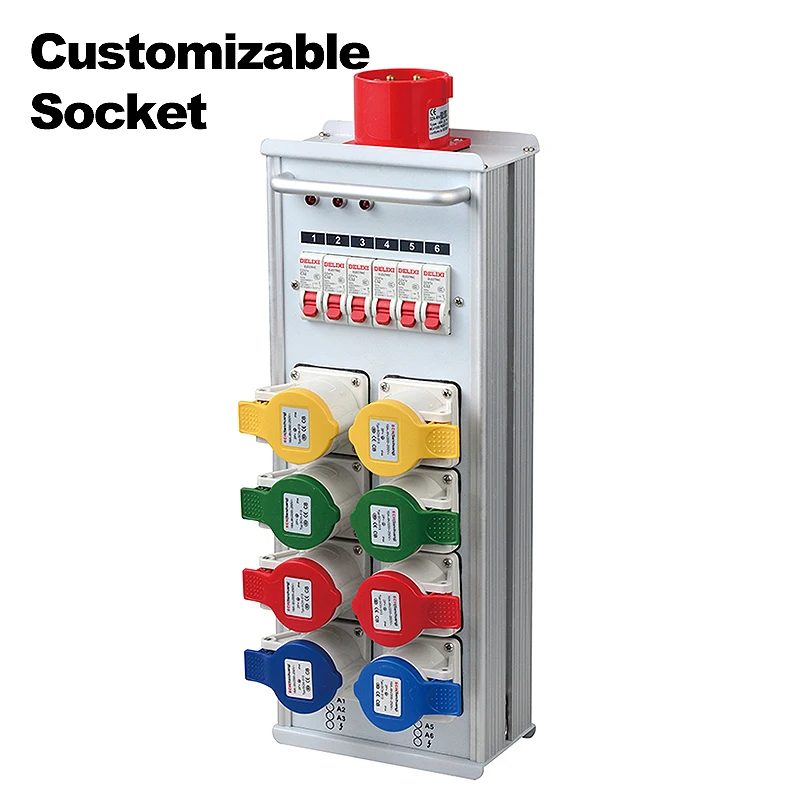 SHTX New!! Power Supply Custom Box 3 Phase Power Distribution Box for French European Israeli American Plug Electrical Equipment