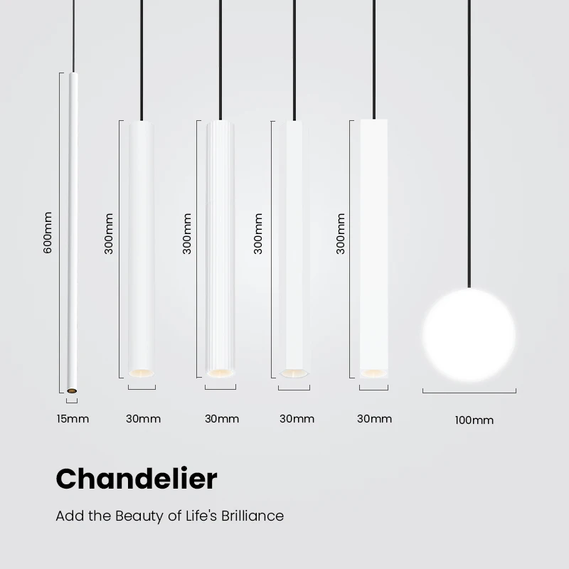 Customized  Fixtures Led chandelier villa chandelier creative living room staircase chandelier lamp Slender suspension lamp