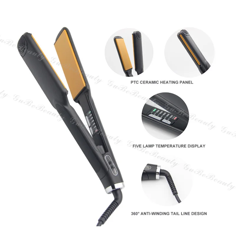 Gubebeauty 2 in 1 hair straightener curler wand electric mini flat iron portable best hair straightener for homeuse with FCC&CE