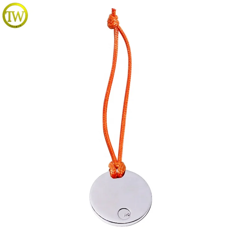 Custom embossed car key hang pendant zinc alloy bags plate round logos keychain accessory brand letter plate with string