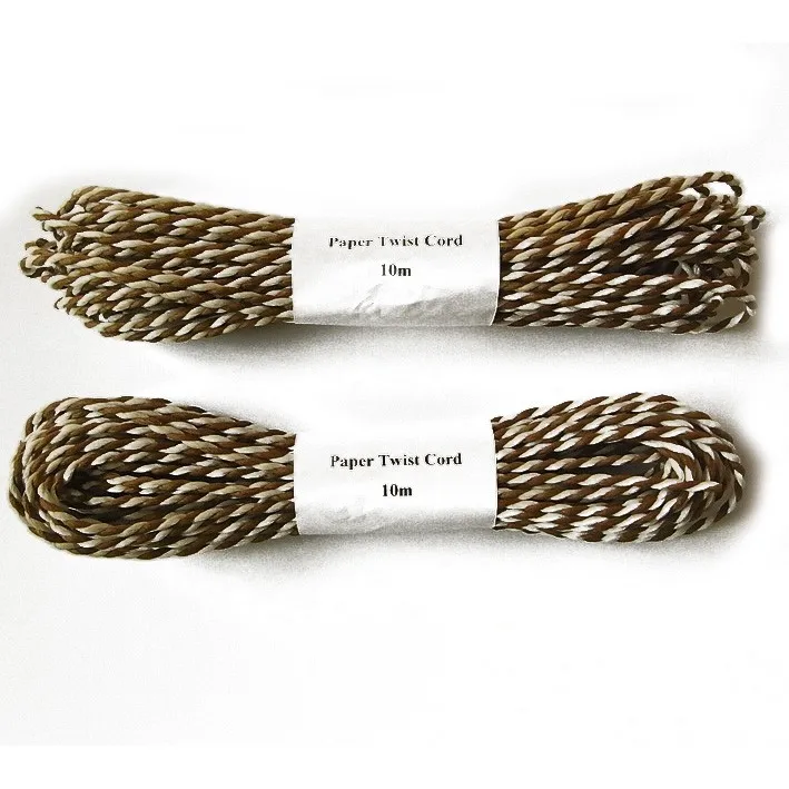 Wholesale DIY Handicraft Colored Twisted Striped Paper Raffia Twine Raffia Paper Ribbon Paper Twine Rope for Gift Ribbons