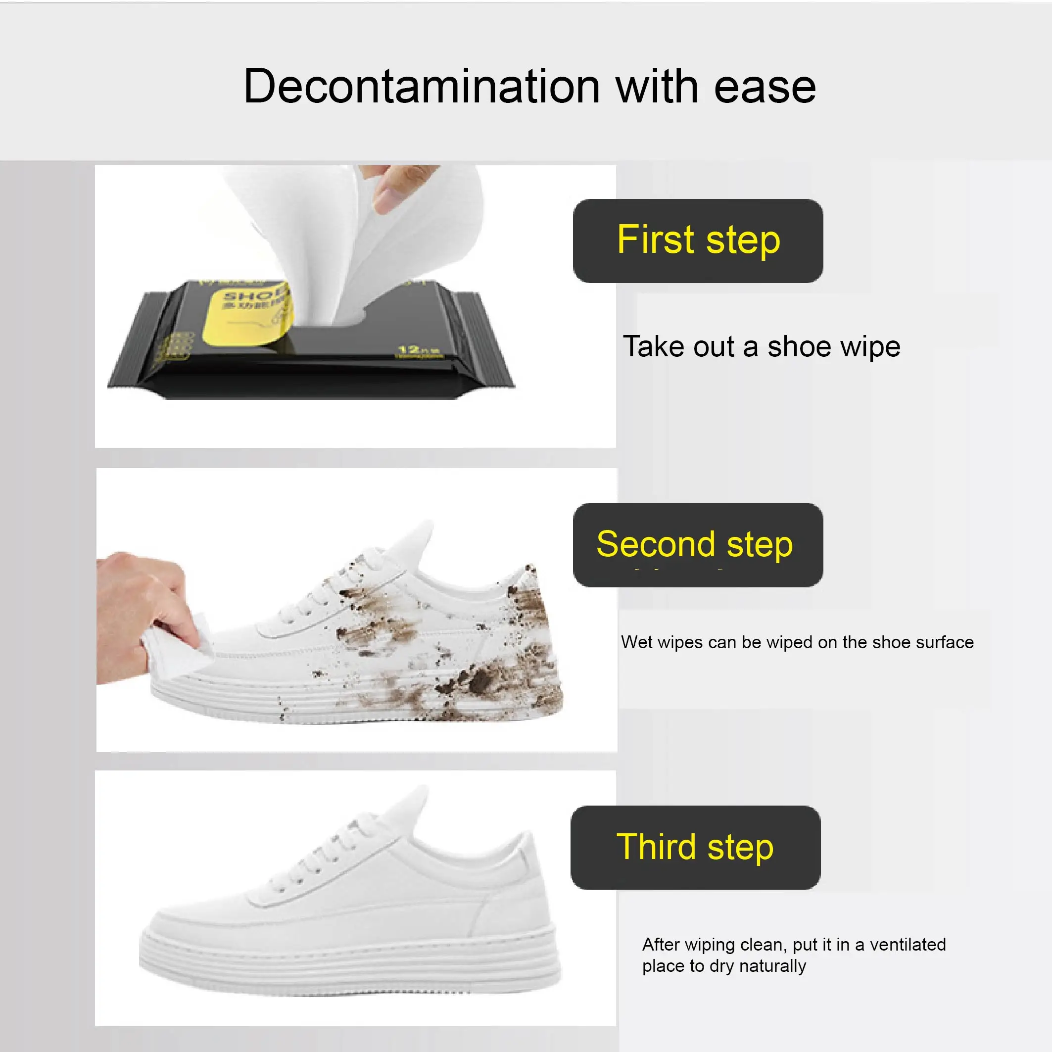 Wholesale High Quality Disposable Travel Portable Leather White Shoes Cleaner Quick Sneakers Cleaning Wet Wipes