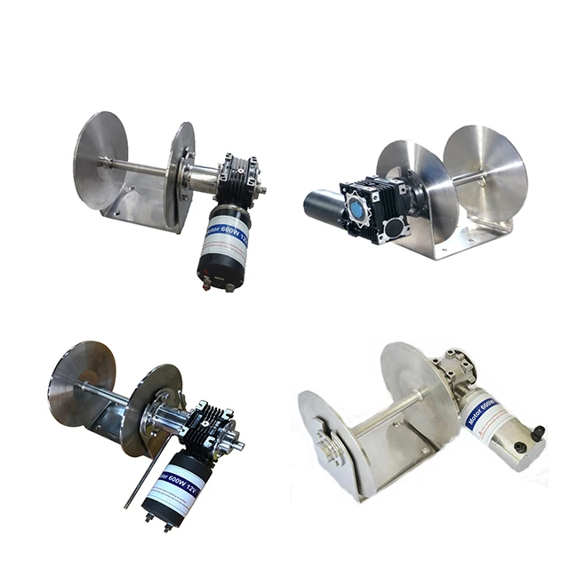 600W Drum Winch Mini 12V 24V Electric Anchor Winch for Ship Yacht Boat Accessories Other Marine Supplies JVW-011