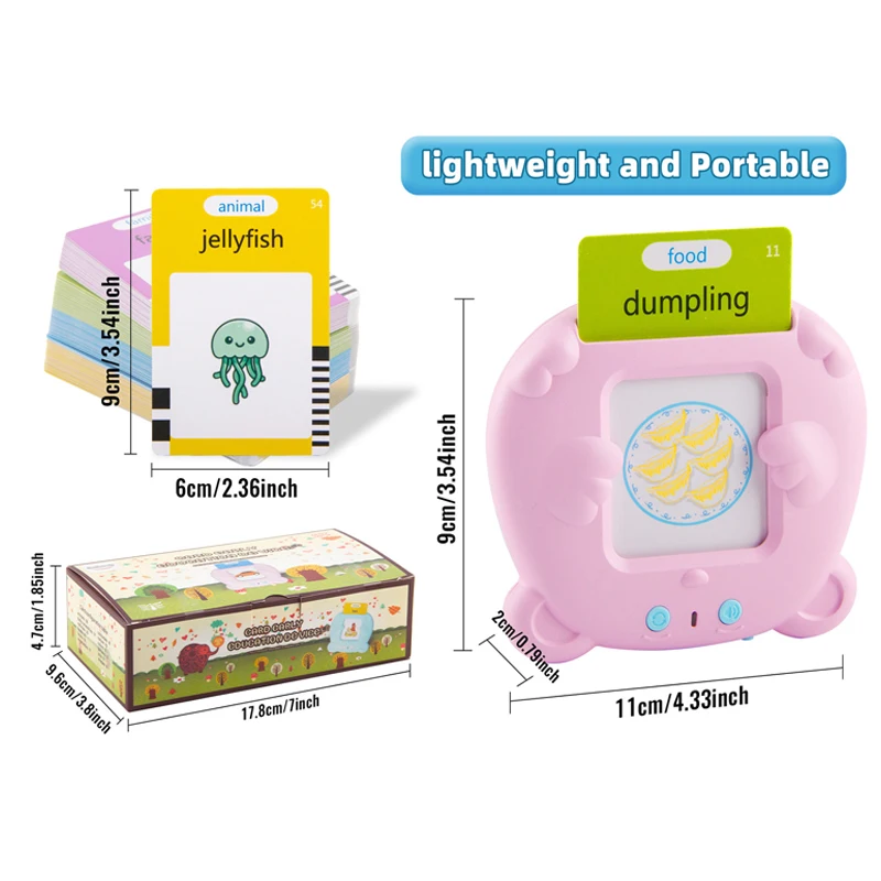 Zhorya Custom Learning Device Educational Toys Kids Flash Card Learning Machine